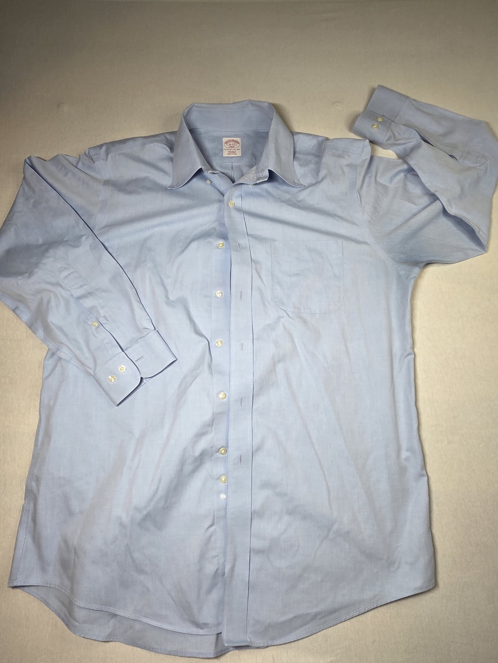 Brooks Brothers Light Blue Spread Collar Dress Shirt 16-2/3